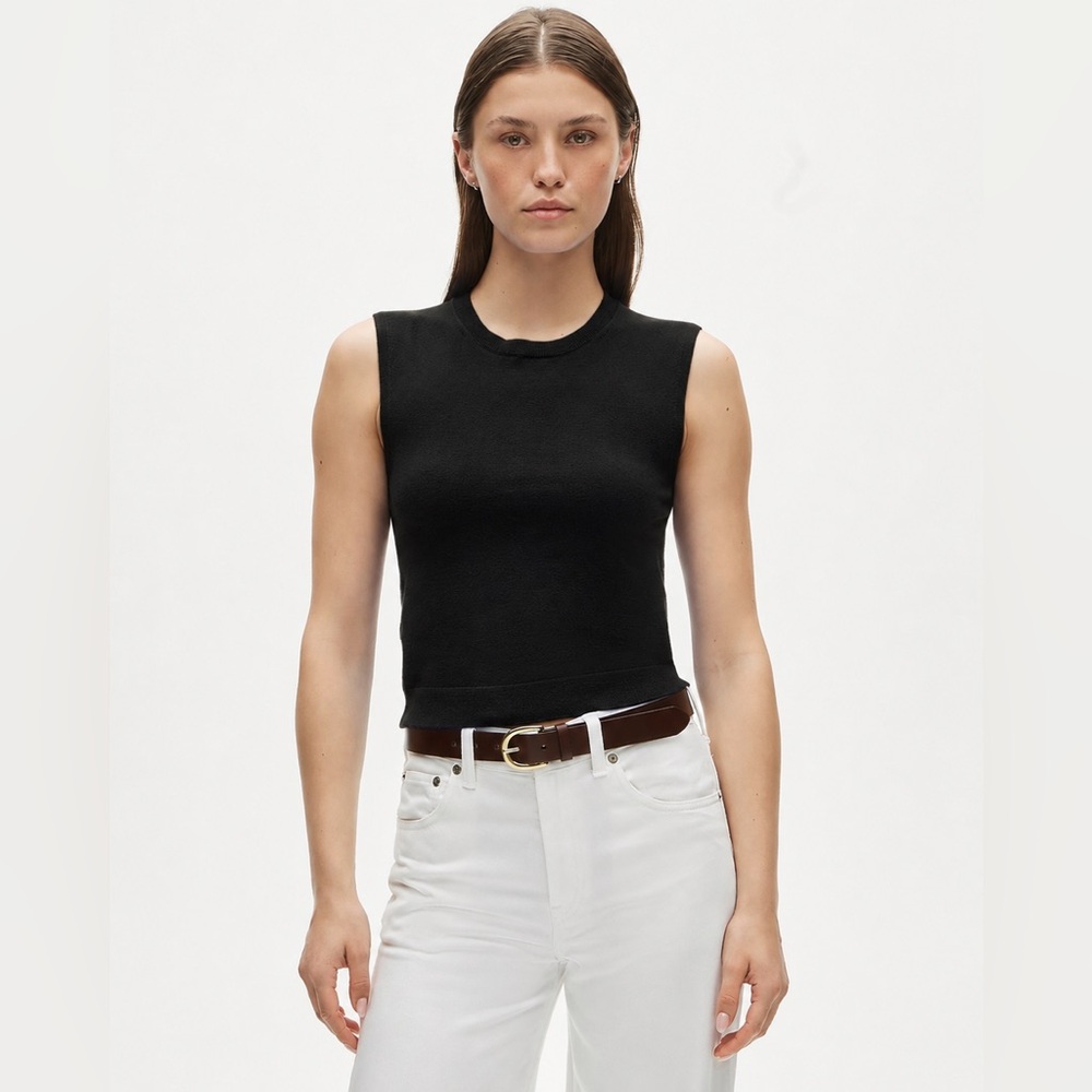 NWT J.Crew Featherweight Cashmere-Blend Cropped Sweater Shell